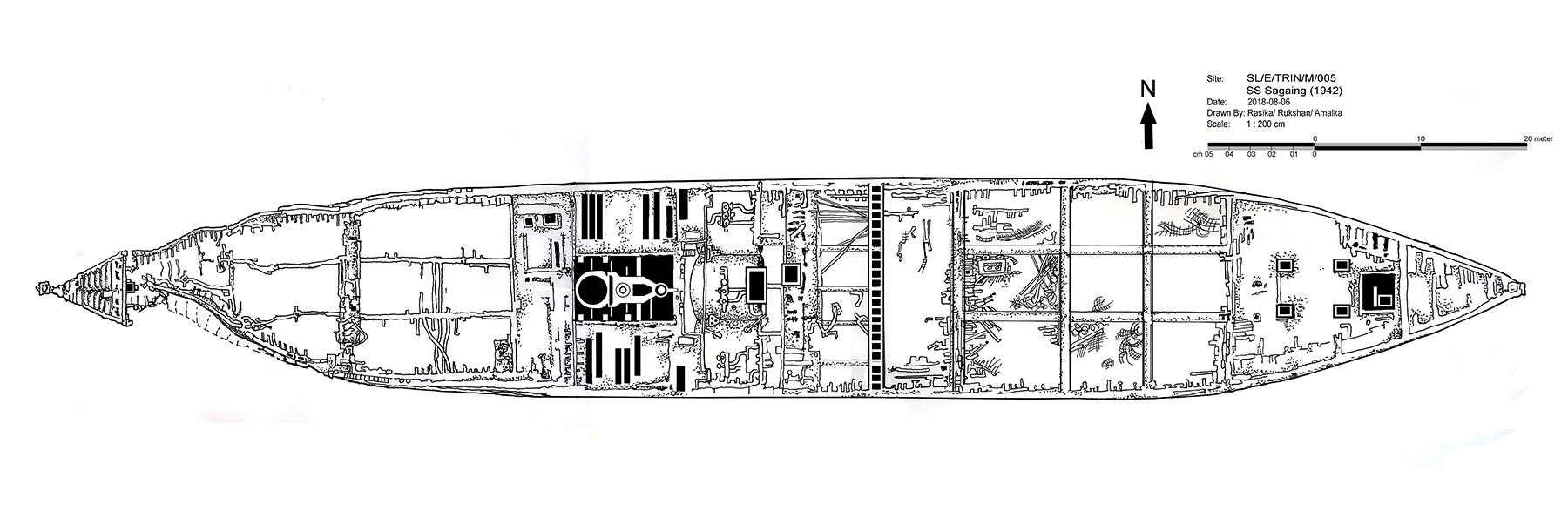 Site Plan of the SS Sagaing